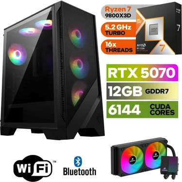 Şafak-Gaming Pc Ddr5-Rtx 5070 12GB -Ryzen 7 9800XD – 64 GB Fiyatı