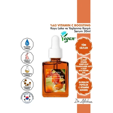 Dr. Althea %63 Vitamin C Boosting Serum - Traneksamik Asit Içeren Leke ve Yaşlanma Karşıtı -