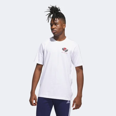 adidas Erkek  Beyaz  T-shirt M HLDY GFTBOX T