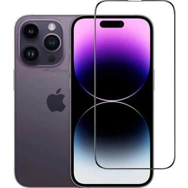 Iphone 14 Pro Uyumlu Tam Kaplayan Darbeye Dayanıklı Kırılmaz Cam Seramik Ekran