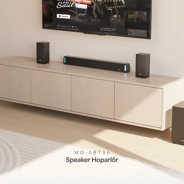 Mikado MD-SBT35 Sonicbar Siyah 160W Rms Bt+Aux+Usb+Hdmı/optıcal Ev Sinema Soundbar