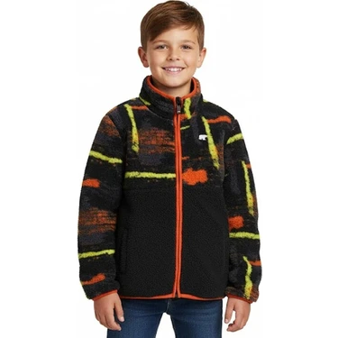 Vernon Siyah Çocuk Full-Zip Polar