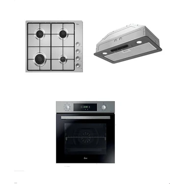 Hoover 3'lü Ankastre Set Gaz Ocaklı -Inox (HO3158IN FIRIN-HHW6LMX/TK OCAK-HPY6SGTK
