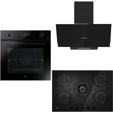 Hoover Xl Siyah Ankastre Set ( HO3158B -HVG7PB/TK- HDG9C2GBTK