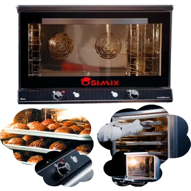 Osimix Konveksiyonel 4'lü Buharlı Patisserie Fırın (40X60 cm Tepsi Kapasiteli -