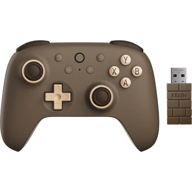 8bitdo Ultimate 2c Kablosuz 2.4g Oyun Kolu Pc Android Hall Effect Joystick Brownie