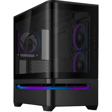 Asus Prıme AP202 Tg Kompakt Matx Uyumlu, Kavisli Cam Paneli, 420MM Gpu Desteği ve Patentli Alt Slot