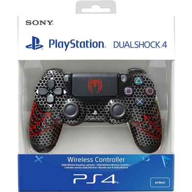 Ps4 Dualshock 4 V2 Gamepad Yeni Nesil Kol Spider-Man Desenli Pc + Ps4 + 1.5 mt Şarj