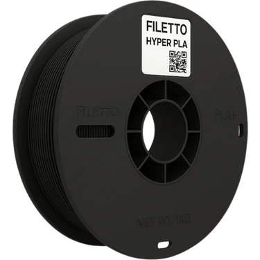 Filetto PLA+ 3D Filament – 1.75mm – 1KG – AMS Uyumlu - SİYAH