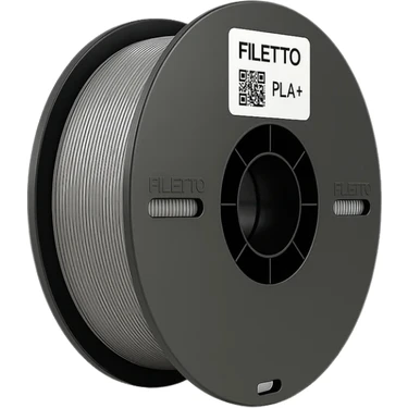 Filetto PLA+ 3D Filament – 1.75mm – 1KG – AMS Uyumlu - GÜMÜŞ GRİ
