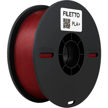 Filetto PLA+ 3D Filament – 1.75mm – 1KG – AMS Uyumlu - ATEŞ KIRMIZI