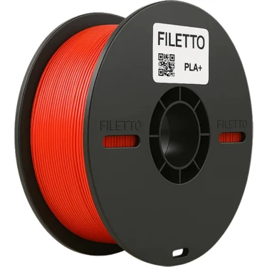 Filetto PLA+ 3D Filament – 1.75mm – 1KG – AMS Uyumlu - KIRMIZI