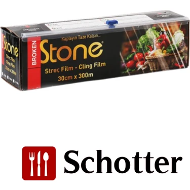 Broken Stone Polietilen Gıda Streç Film – 30 cm x 300 M – 8 Mic (1