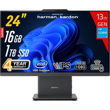 Lenovo Ideacentre Aıo 24IRH9 Intel Core I5-13420H 16 GB Ram 1 Tb SSD Intel UHD Graphics 23.8 Fhd