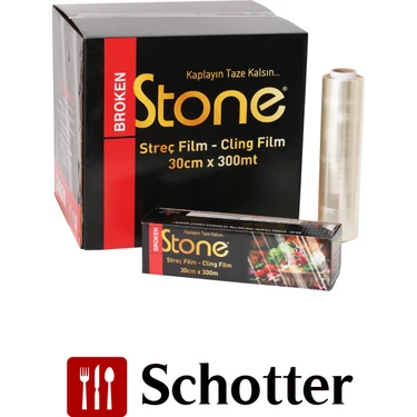 Broken Stone Pvc Gıda Streç Film – 30 cm x 300 M – 8 Mic (16’lı
