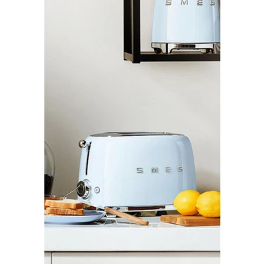 Smeg Pastel Mavi 2X1 Ekmek Kızartma
