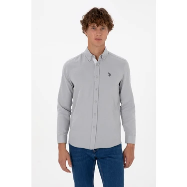 U.s. Polo Assn. Erkek Gri Gömlek Desenli