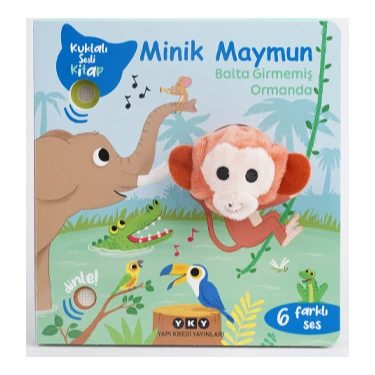Yapı Kredi Yayınları Minik Maymun Balta Girmemiş Ormanda (Kuklalı Sesli Kitap) - Emilie
