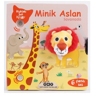 Yapı Kredi Yayınları Minik Aslan Savanada (Kuklalı Sesli Kitap) - Emilie
