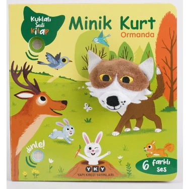 Yapı Kredi Yayınları Minik Kurt Ormanda (Kuklalı Sesli Kitap) - Emilie