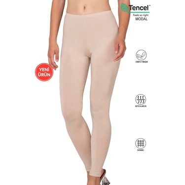 Özkan Underwear Özkan 27779 Kadın Premium Kumaş Modal Pamuklu Uzun Tayt Esnek Rahat
