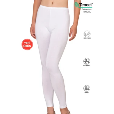 Özkan Underwear Özkan 27779 Kadın Premium Kumaş Modal Pamuklu Uzun Tayt Esnek Rahat