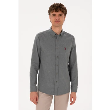 U.s. Polo Assn. Erkek Gri Gömlek Basic