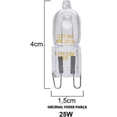 Bosch Siiemens Profilo Ankastre Fırın Iç Aydınlatma Lamba / Halojen / Ampul 300°C (Yeni Versiyon /