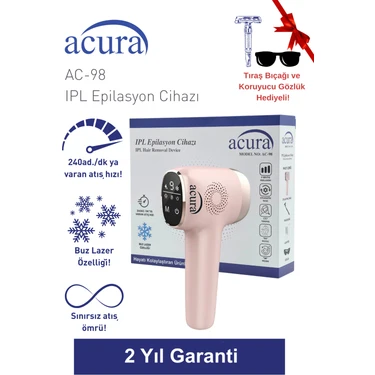 Acura Ac-98 Ultra Hızlı, Sınırsız Atışlı Buz Lazer Ipl Lazer Epilasyon