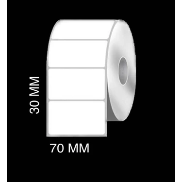 Aysan Etiket Boş Yapışkanlı Kuşe Barkod Etiketi 70MM x