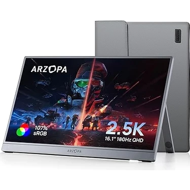 Arzopa Z3FC 16.1 Inç 180Hz 9ms 2k Qhd IPS Taşınabilir