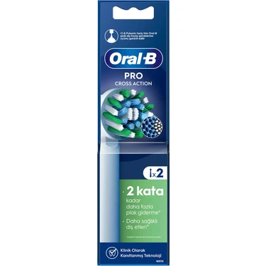 Oral-B Şarjlı Diş Fırçası Yedek Başlığı Cross Action X-Filament 2 adet