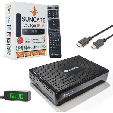 Sungate Voyager Mini Kasalı Uydu Alıcı Dijital Linux Dahili Wifi Iptv