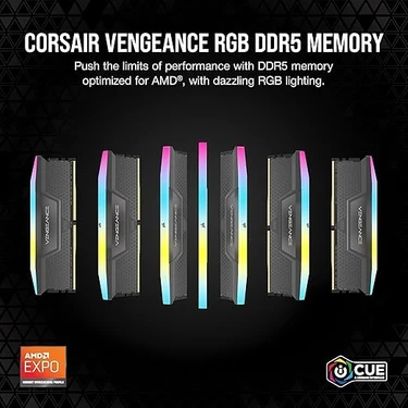 メモリー Vengeance DDR5 32GB (2x16GB) 6000MT/s VENGEANCE 32GB (2x16GB) DDR5 DRAM 6000MT/S CL36 Memory Kit — GREY