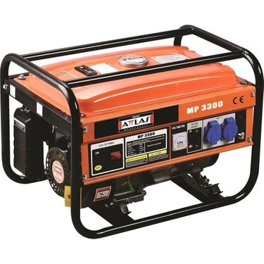 Attlas MP 3300 Monofaze Benzinli Jeneratör 2700 W Güç ve 13 Saat Çalıştırma