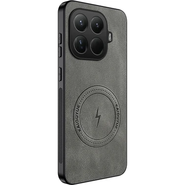 LR Joyful Xiaomi 15T Pro Manyetik Kılıf Nappa Doku PC TPU Telefon Kılıfı (Yurt