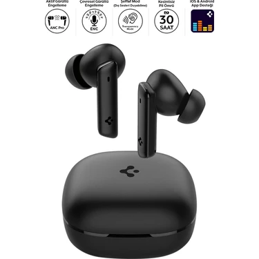 Spigen Audio TWS P20 Bluetooth Kablosuz Kulaklık - ANC Pro Aktif Gürültü Engelleme + ENC 6 Mikrofon