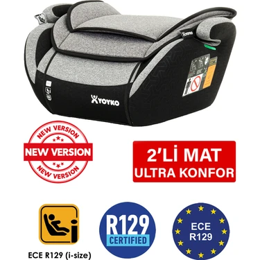 Yoyko Oto Koltuğu Yükseltici Çocuk Oto Koltuk Yükselticisi Premium Kalite İSOFİX