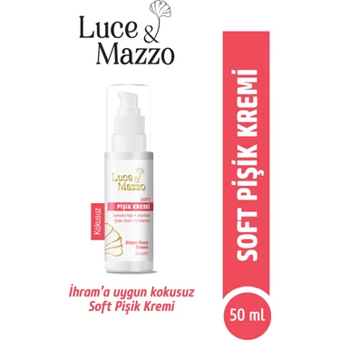 Luce & Mazzo Kokusuz Soft Pişik Kremi 50 ml Ihrama Uygun Hac ve Umre