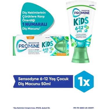 Sensodyne Promine 6 +Yaş Çocuk Diş Macunu 50ml - Bubble Gum