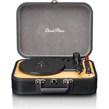 Lenco Classic Phono TT-114 BK Gri Hoparlörlü Bluetoothlu Retro Pikap Plak Çalar