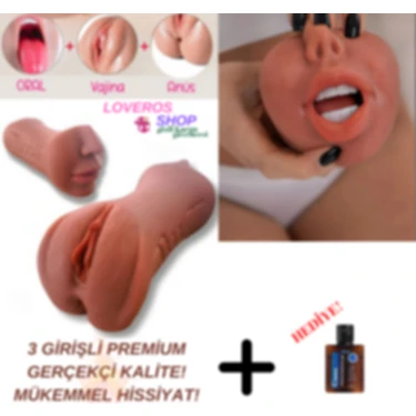 3'lü Pro Gerçekçi Ağız Anal, Oral ve Vajina Mastürbatör - Gerçekçi