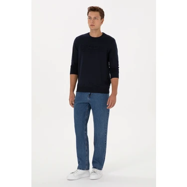 U.S. Polo Assn. Erkek Mavi Loose Fit Jean Pantolon