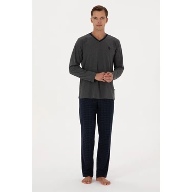U.s. Polo Assn. Erkek Antrasit Melanj Pijama Takım