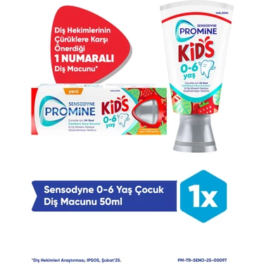 Sensodyne Promine 0-6 Yaş Çocuk Diş Macunu 50ml - Çilek