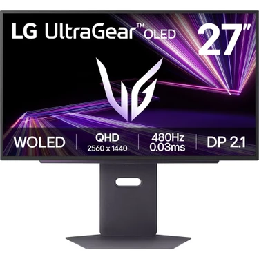Lg 27'' Ultragear OLED Gx7 27GX790A-B 480Hz 0.03MS OLED Qhd Pivot Gaming