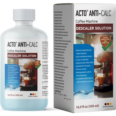 Acto Acto® Antı-Calc 500 ml | Kahve Makinaları Için Sıvı Kireç