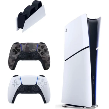 Sony Playstation 5 Slim Digital 825 GB + Şarj Istasyonu + 2. Kamuflaj Dualsense Ithalatçı