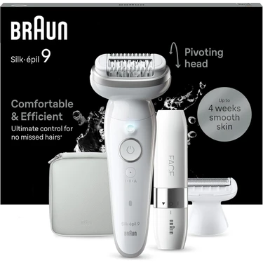 Braun Silk-Épil 9 9-341 Epilatör Dayanıklı Yapı ve Kolay Kullanım Özelliği ile Türkiye
