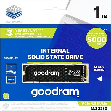 PX600 1tb SSD – Pcıe Gen4, Nvme, 5000MB/S Okuma, 3200MB/S Yazma,